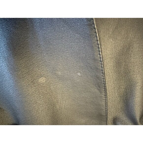 Stafford Black 100% Genuine Leather Blazer Sport Coat Mens XL 3 Button Preppy - Picture 7 of 16